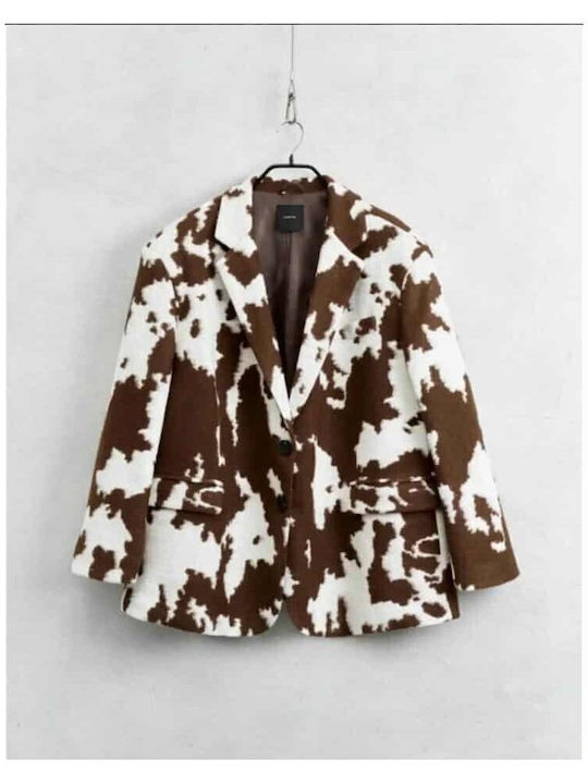Lumina Women's Blazer Animal Print