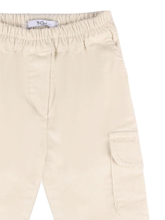 Kinder Schlaghose Cargo Cord Beige