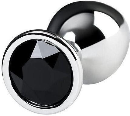 Smd Butt Plug Πρωκτική Σφήνα L 9cm Silver Black Diamond