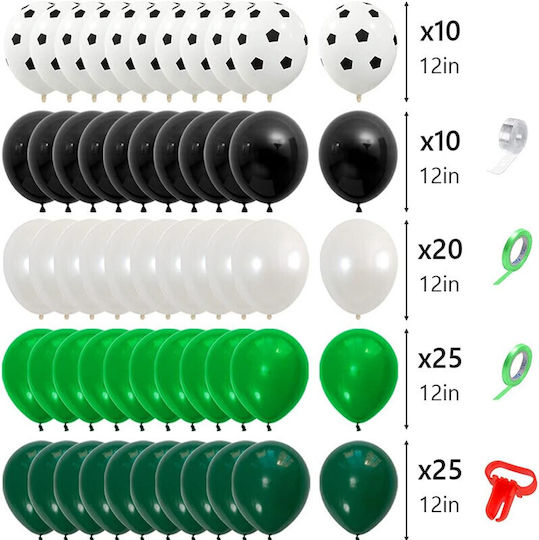 Compoziție cu 90 Baloane Latex Albe cu LED
