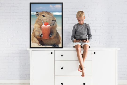 Decowalls Kids Wall Art with Black Frame from Wood 70x100cm