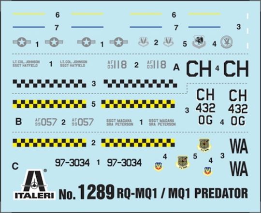 Italeri Maßstab 1:72 Mq 1b Predator 1289