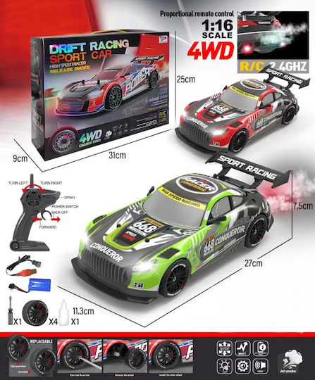 Remote Controlled Car Drift 4WD Gray