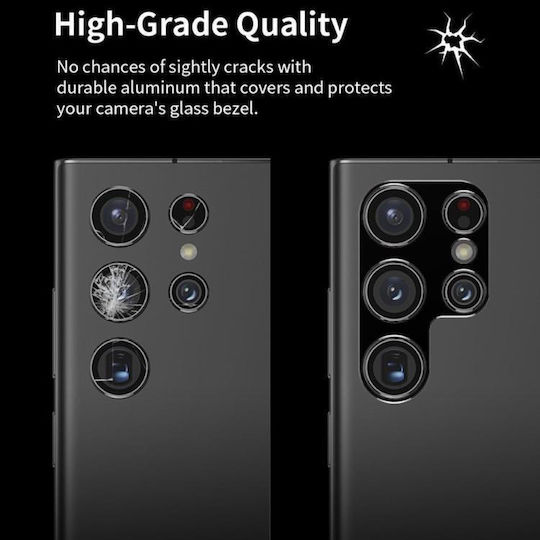 Lens Camera Protection Metal Frame Black for the Samsung Galaxy S25 5G