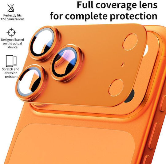 Armor Full-coverage Προστασία Κάμερας Μεμβράνη Πορτοκαλί για το iPhone 17 Pro Max