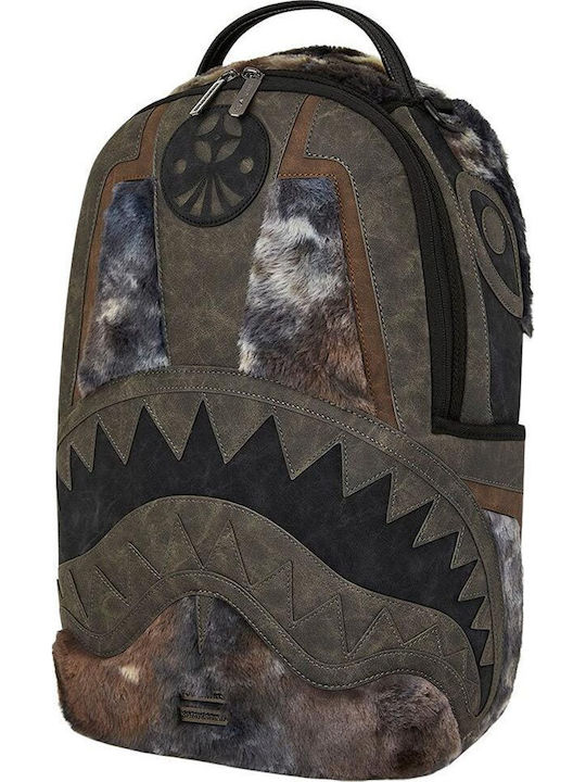Sprayground Days Fur Coat Σχολική Τσάντα Πλάτης Πολύχρωμη με Θήκη για Παγούρι
