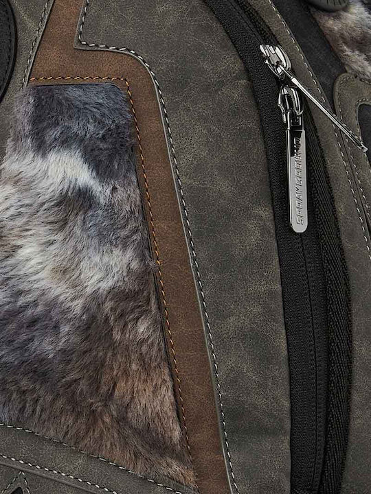 Sprayground Days Fur Coat Σχολική Τσάντα Πλάτης Πολύχρωμη με Θήκη για Παγούρι