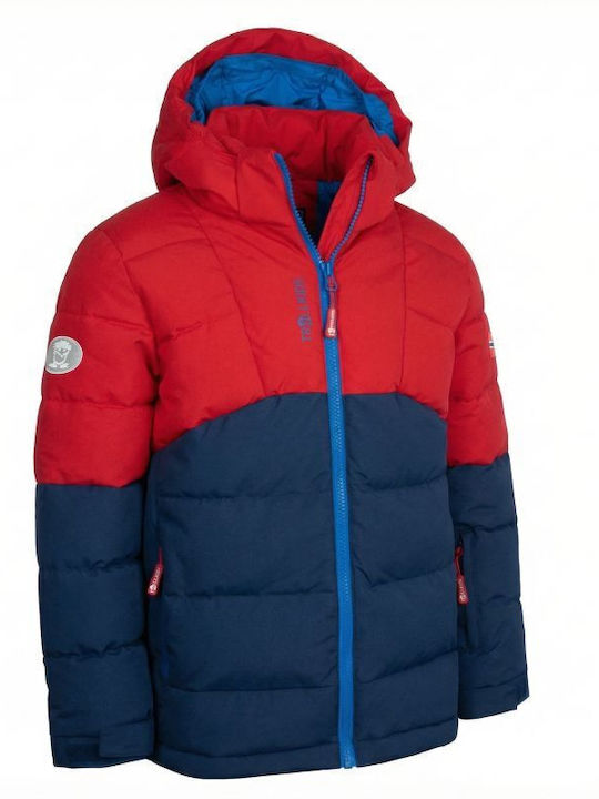 Wasserdicht Kinder Sportjacke Winddicht mit Kapuze Marineblau