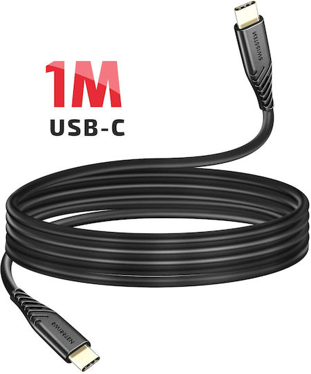 Swissten 20W 30W Power Delivery 2x USB-C Car Charger USB-C Cable Black