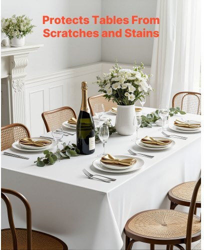 Vevor Tablecloth Set 6pcs White 70x120cm
