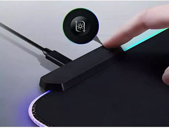 Verk Group XXL Gaming Mouse Pad with RGB Lighting USB Gray 900mm