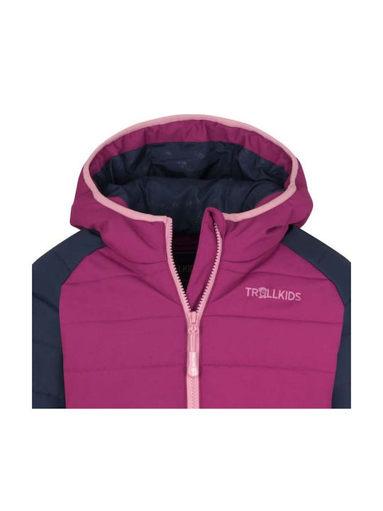 Wasserdicht Kinder Freizeitjacke mit Kapuze Pink