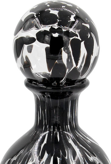 Keskor Βάζο Γυάλινο Μαύρο Φ14.5xΥ32cm