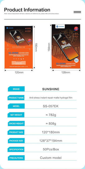 Sunshine Hydrogel Matte Screen Protector (Realme C21)