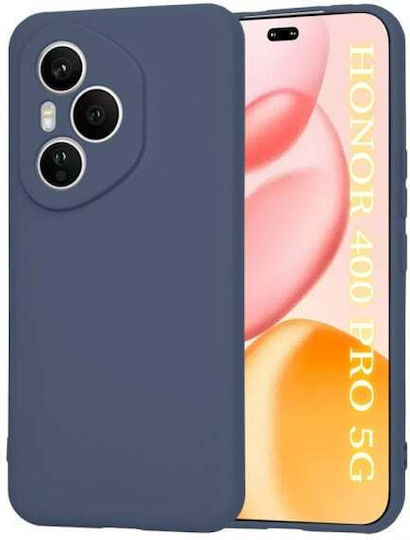Techsuit Softflex Umschlag Rückseite Silikon Marineblau (Honor 400 Pro)