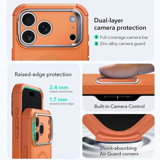ESR Cyber Umschlag Rückseite Silikon Orange (iPhone 17 Pro)