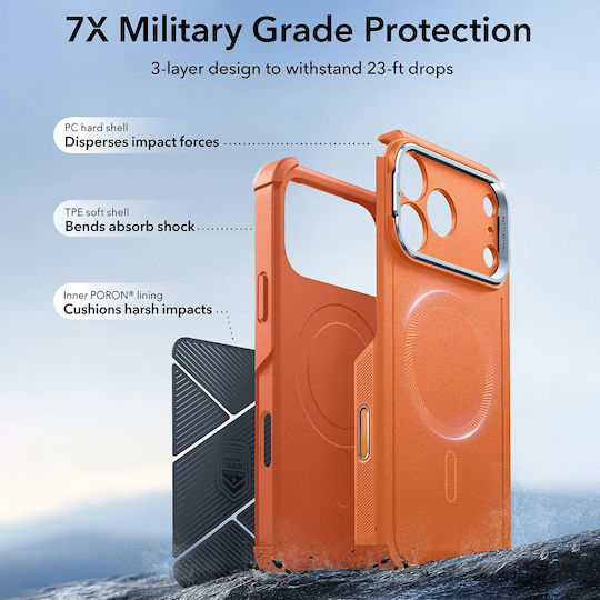 ESR Cyber Umschlag Rückseite Silikon Orange (iPhone 17 Pro)