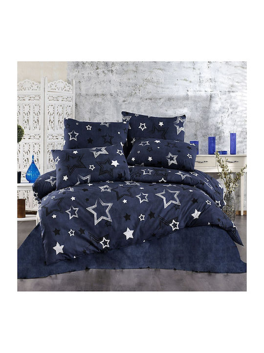 Dimcol Παπλωματοθήκη Υπέρδιπλη 220x240 Γαλαξίας 307 Dark Blue