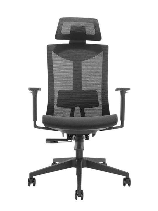 Ergo Office Scaun De Birou Cu Brațe Reglaibile Negru