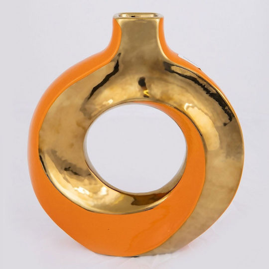 Decorative Vase Orange 22x5.5x24.5cm