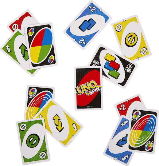 Επιτραπέζιο Παιχνίδι Uno Spin για 2-10 Παίκτες 7+ Ετών Mattel