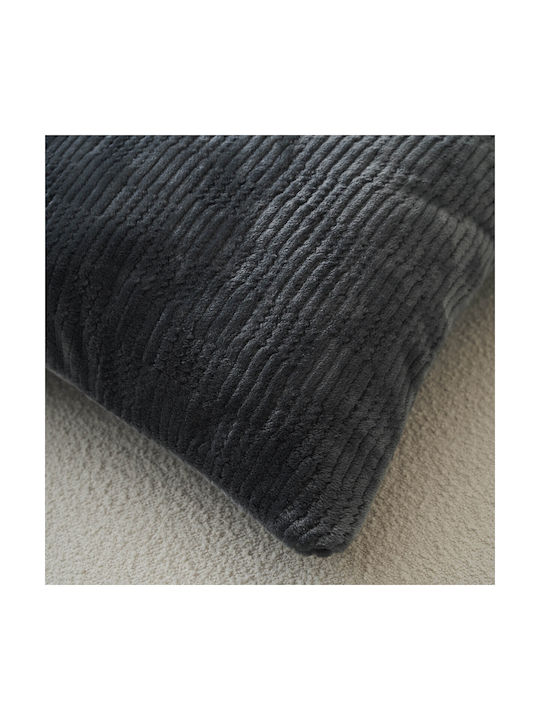 Gofis Home Decorative Pillow Case Polar Furry Pearl Grey 50x50cm