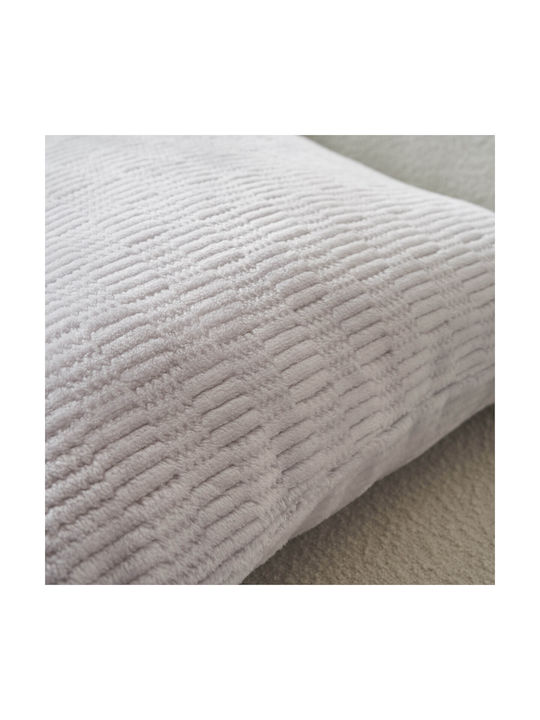 Gofis Home Διακοσμητική Μαξιλαροθήκη Polar από Γούνα Fog Grey 109/01 50x50εκ.