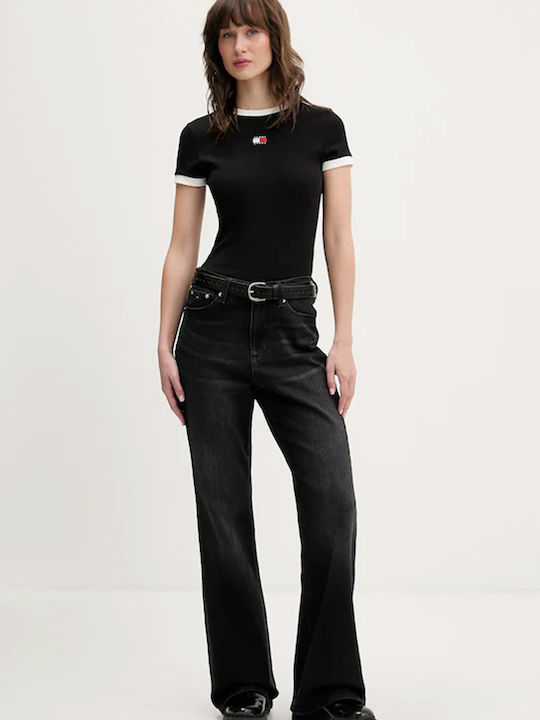Γυναικείο Crop T-shirt Μαύρη