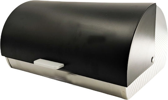 Homestyle Bread Box with Lid Inox 37.5x18.5x25.5cm