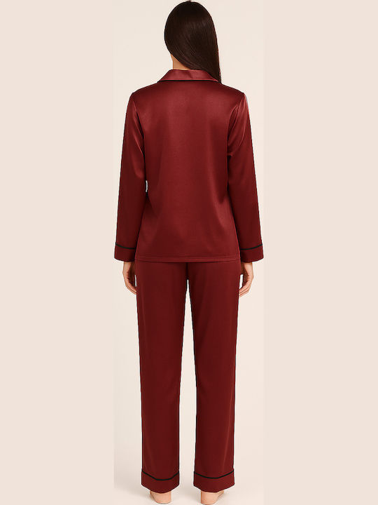 Pen-ky Winter Women's Pyjama Set Bordeaux