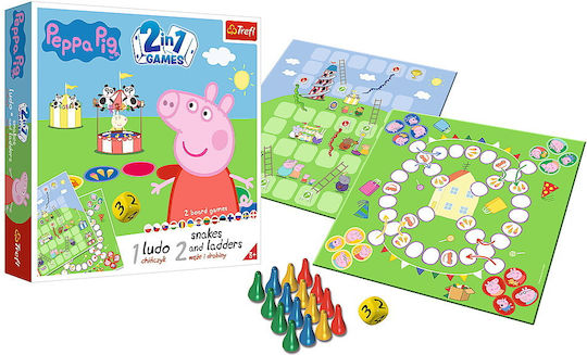 Brettspiel Peppa Pig 2 In 1 für 4 Spieler 3+ Jahre Trefl