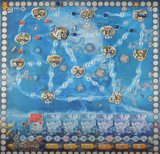 Board Game Reef Project for 1-4 Players 14+ Years Old (EN) Board & Dice