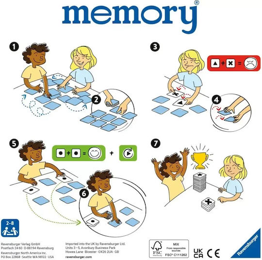 Επιτραπέζιο Παιχνίδι Memory: Ψυχρά & Ανάποδα Ii για 1+ Παίκτες 3+ Ετών (EN) Ravensburger