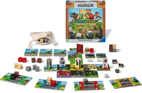 Board Game Minecraft Heroes Of The Village for 2-4 Players 7+ Years Old Ravensburger
