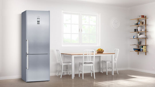 Pitsos Kühl-Gefrierkombination 438Es Total NoFrost H203xB70xT67cm. Inox PKNB49XIDP