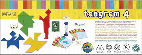 Board Game Tangram 4 for 1 Player 7+ Years Old (EN) Cayro