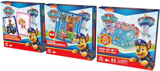 Επιτραπέζιο Παιχνίδι Paw Patrol 3-game Bundle για 4-6 Παίκτες 4+ Ετών (EN) Spin Master
