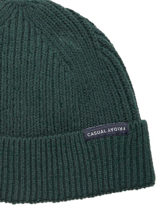 Beanie Unisex Σκούφος Πλεκτός σε Πράσινο χρώμα