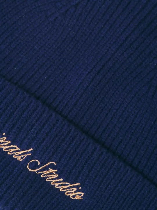 Beanie Beanie Knitted in Navy Blue color