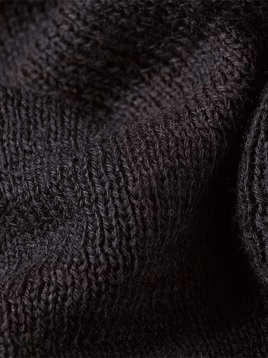 Effo Beanie Ανδρικός Σκούφος Πλεκτός σε Μαύρο χρώμα