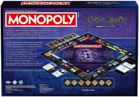 Board Game Monopoly - Jujutsu Kaisen for 2-6 Players 14+ Years Old (EN) Winning Moves