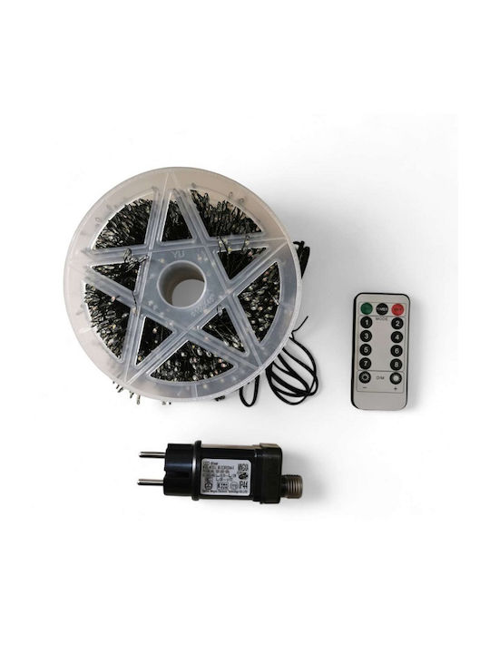 Luminile de Crăciun 1000 LED RGB Telecomandă 30m Tambur IP44 BX-047 OEM