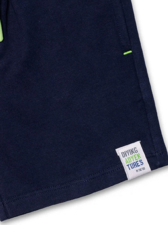 Kinder-Shorts/Bermudas Stoff Marineblau