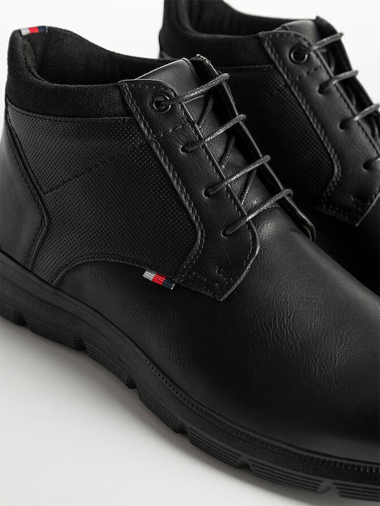 Leder Anatomische Herrenstiefel Wasserdichte Schwarze