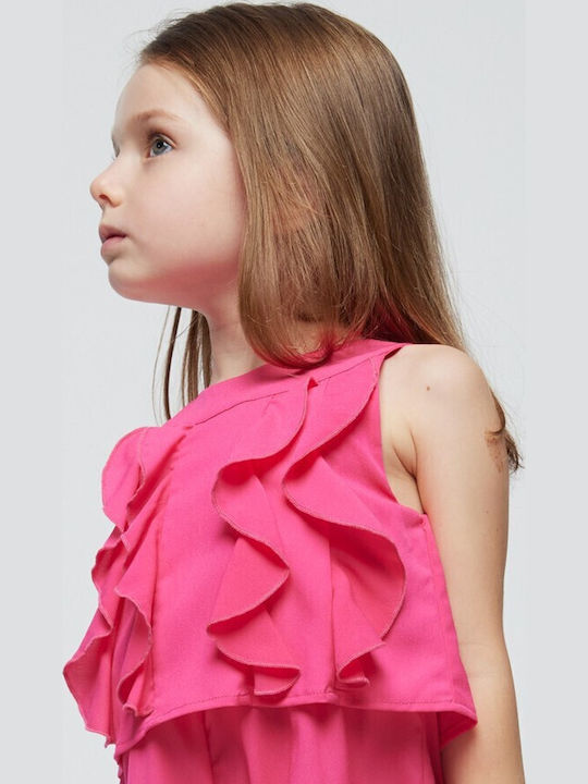 Șort/Salopetă Copii Întreg din Material Textil Fuchsia