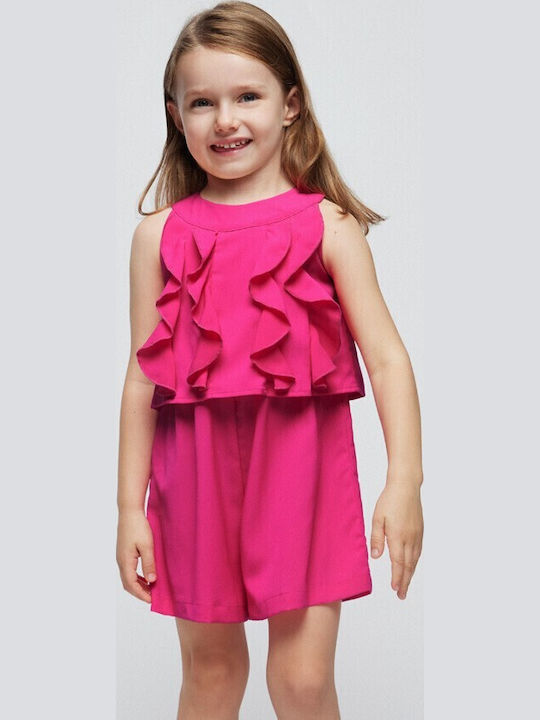 Șort/Salopetă Copii Întreg din Material Textil Fuchsia