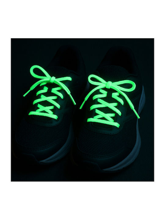 Şireturi De Pantofi Fosforescente Albe Pantofi Sport Verde Luminos 1.25 X 1 Cm Textile