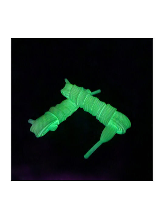 Şireturi De Pantofi Fosforescente Albe Pantofi Sport Verde Luminos 1.25 X 1 Cm Textile