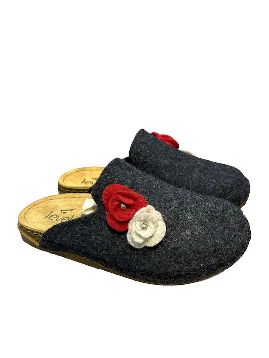 Anatomic Leather Women's Winter Slippers Blue