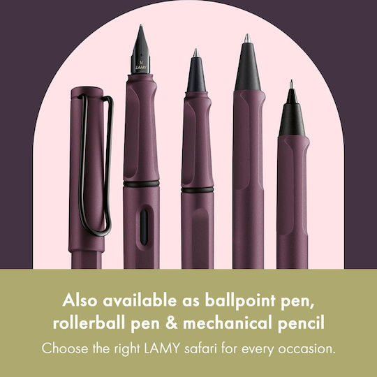 Lamy Safari Writing Pen Medium Black made of Plastic with Blue Ink